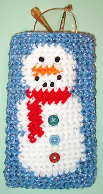 Snowman Eyeglass Case