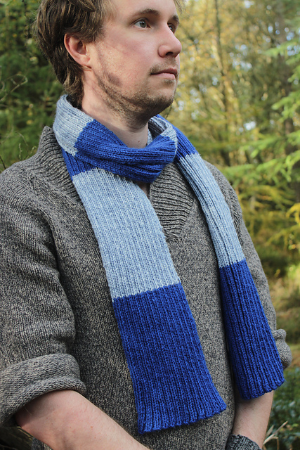Beginners Knitted Rib Scarf