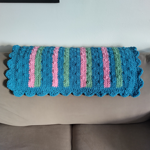 Striped Bobble Baby Blanket