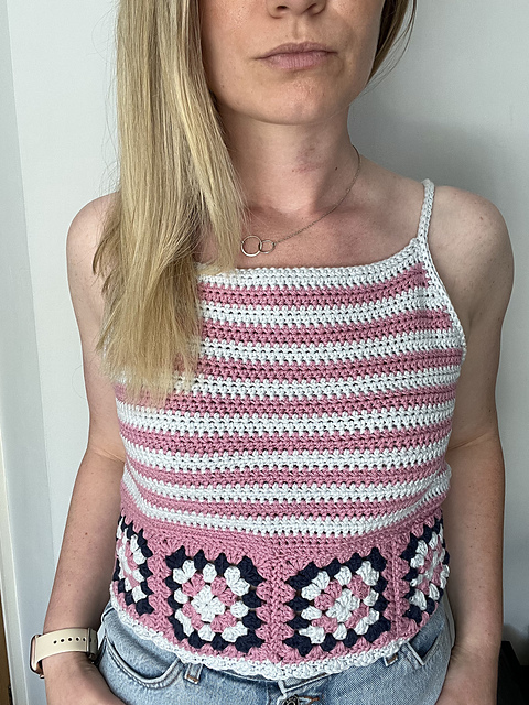 Squares and Stripes top