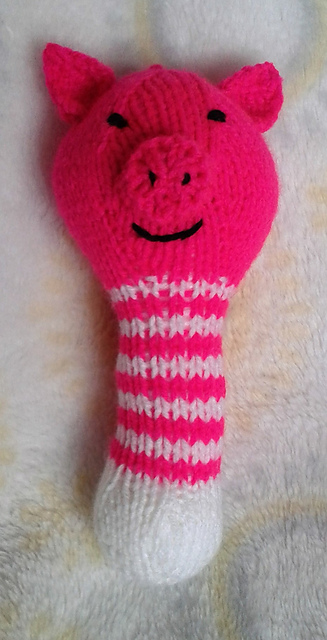 Swine Rattle Ravelry: Pig rattle pattern by Helen Auld