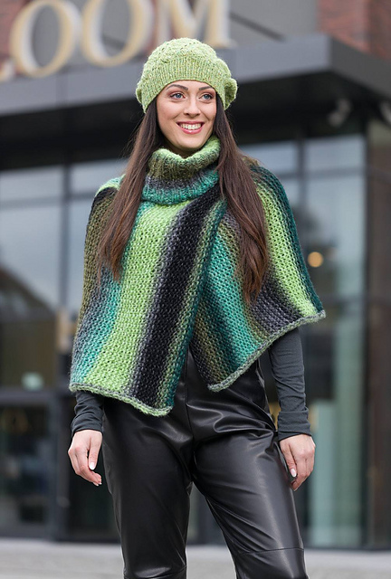 Kurzer Poncho Leah