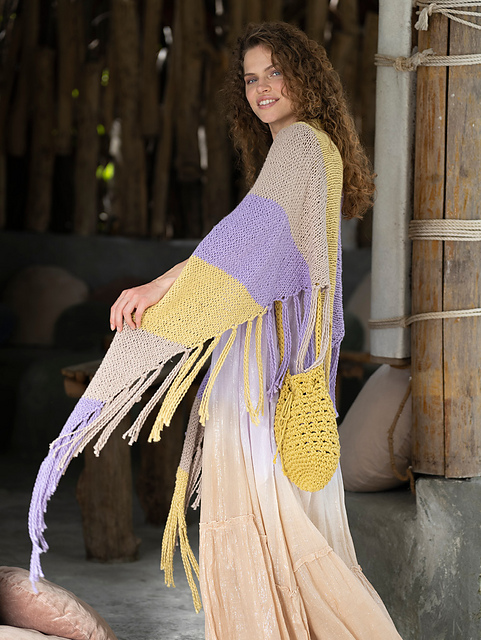 13 Gertrud - Dreieckstuch mit Tasche