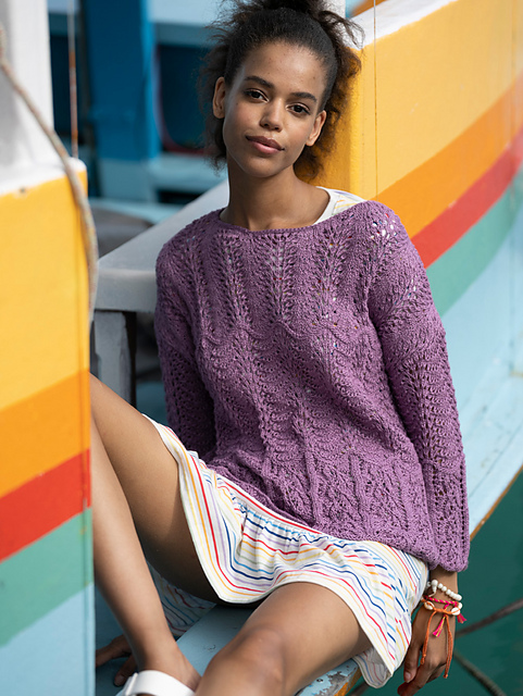 Mustermixpulli in Lavendel