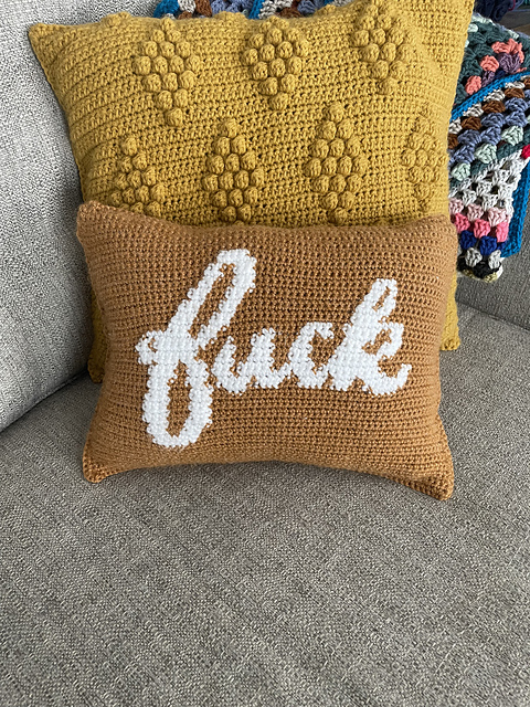 Fuck Colorwork Pillow