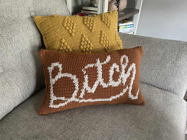 Bitch Colorwork Pillow