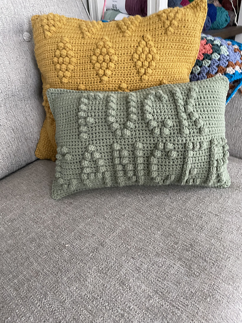 Fuck Cancer Crochet Pillow