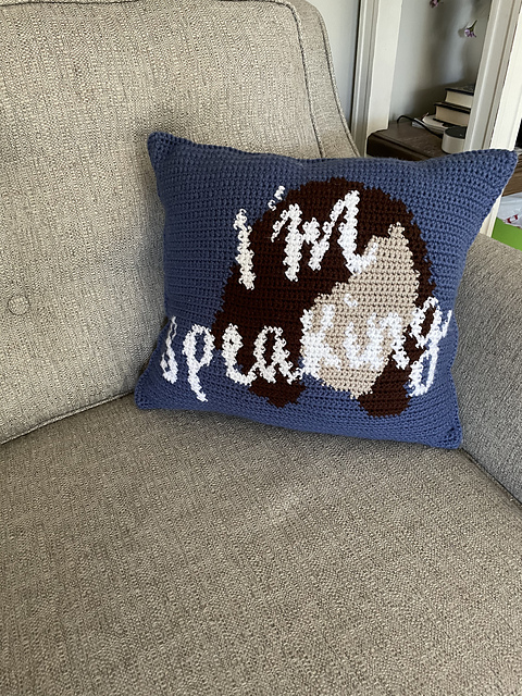 Kamala Harris Crochet Pillow