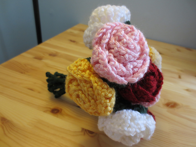 Crochet Rose With Stem