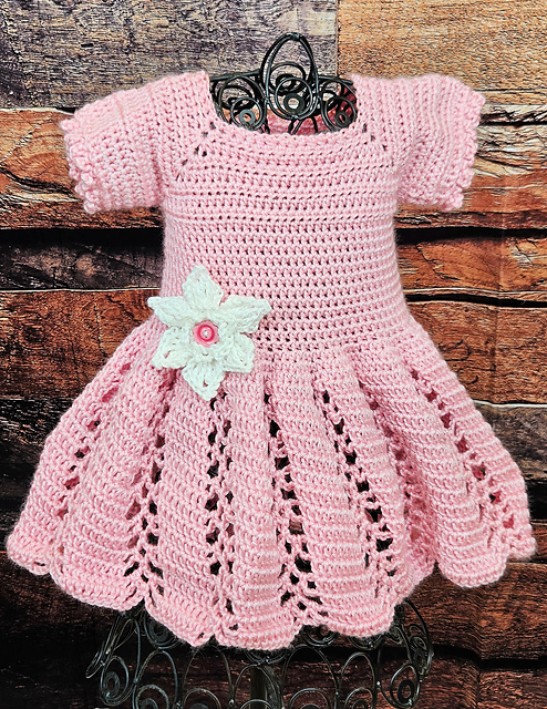 Ravelry: Ribbon & Lace Toddler Dress pattern by Kate Wagstaff