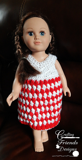 18" Peppermint Candy Doll Dress