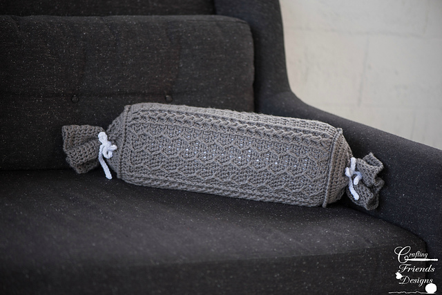 Cabled Zig Zag Bolster Pillow