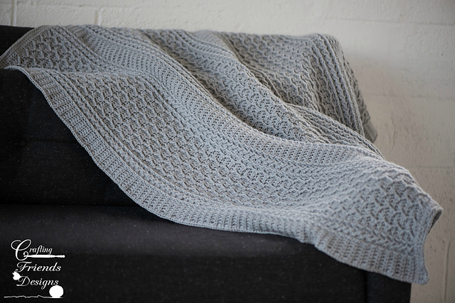 Cabled Zig Zag Throw