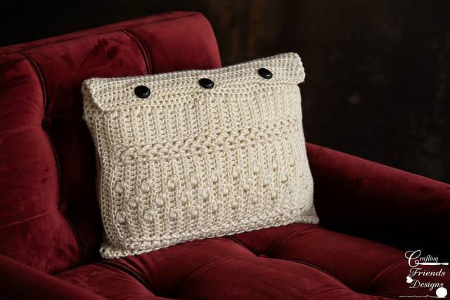 Braided Cable Block Rectangle Pillow