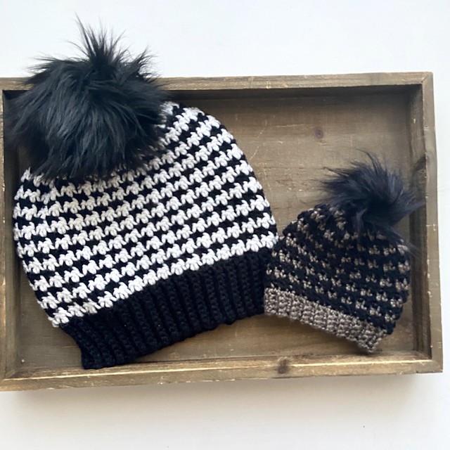 Houndstooth Slouch Hat