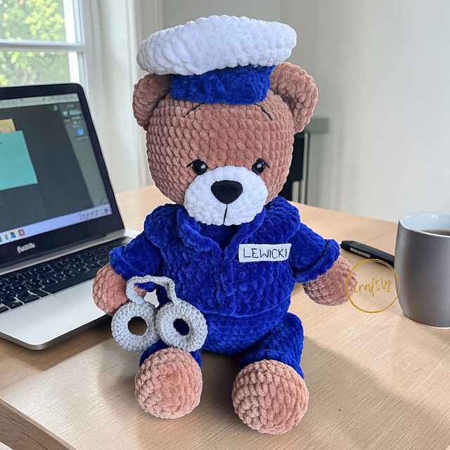 Police Bear Pattern Ravelry: Police teddy bear pattern by Monika Tadewicz