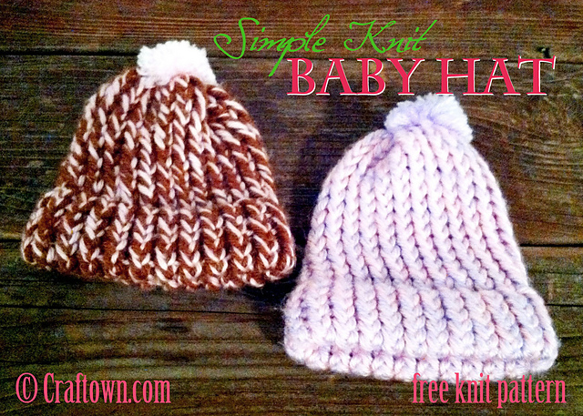 Simple Knit Baby Hat