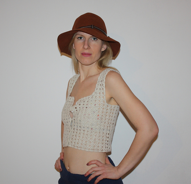 Creamcolored Crop Top