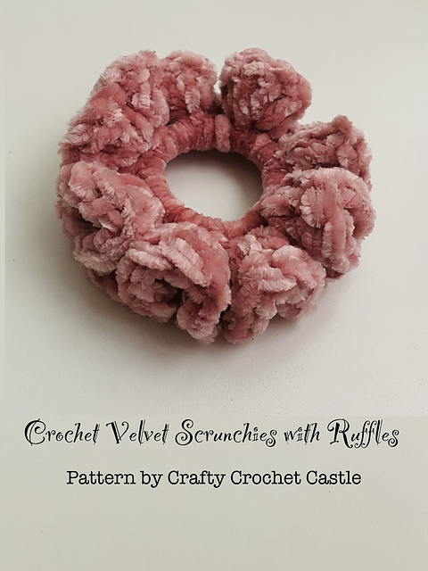 Velvet Scrunchies with Ruffles