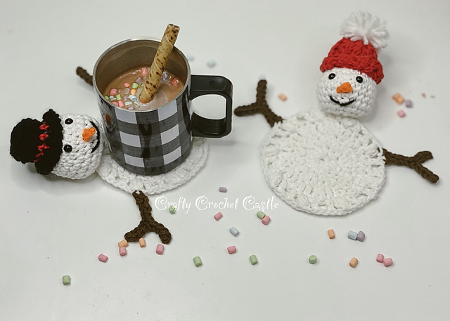 Snowman and Snowwoman Coasters