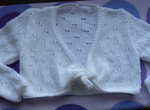 Design 2440 - Tie-Front Bolero Cardigan
