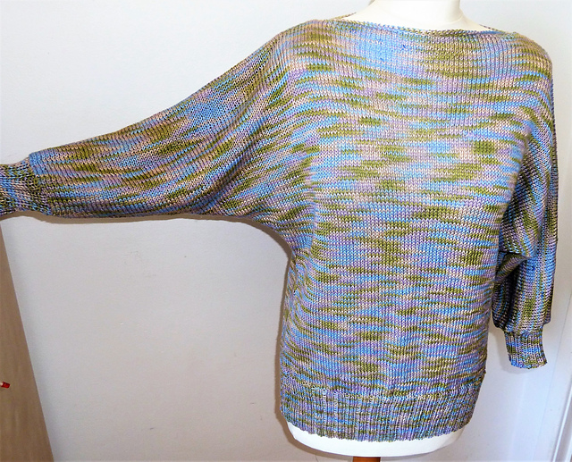 Slit-shoulder Top with Short or 3/4 Sleeves