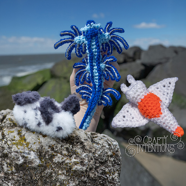 Ravelry: Tiny Trio 4: Blue Glaucus, Sea Bunny, Sea Angel pattern