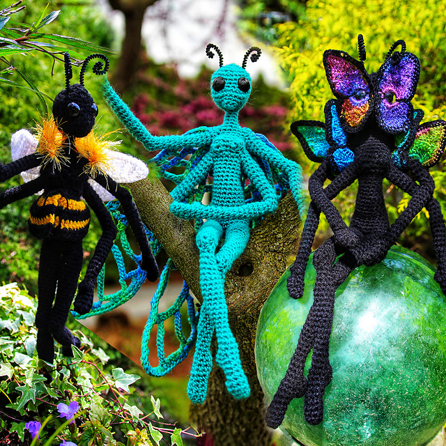 Ravelry: Insect Pixies: Dragonfly, Bee, and Butterfly pattern by