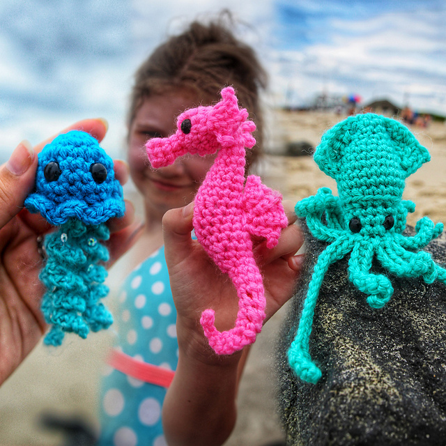 Tiny Trio 2: Squid, Seahorse, Jellyfish