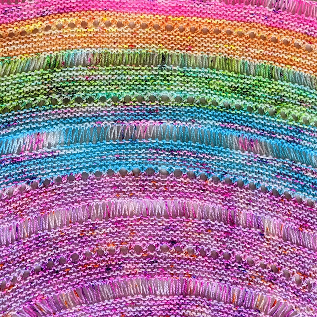 Rainbow Drops Shawl