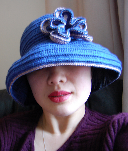 Wide-brimmed cotton hat