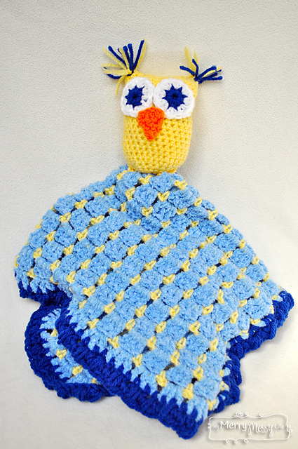 Crochet Owl Blanket Lovey