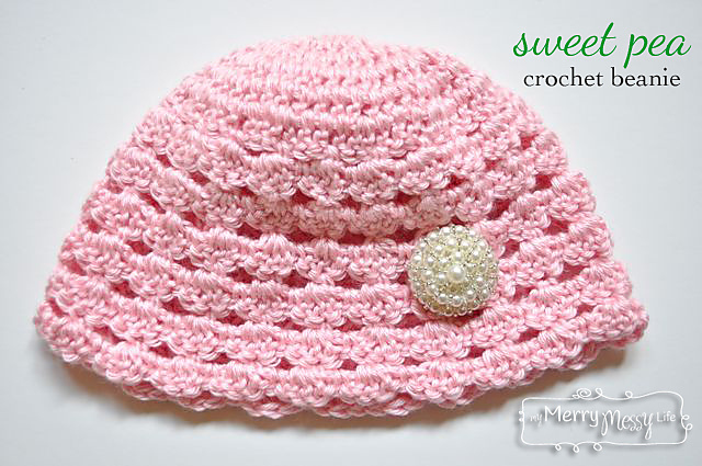 Crochet Sweet Pea Beanie