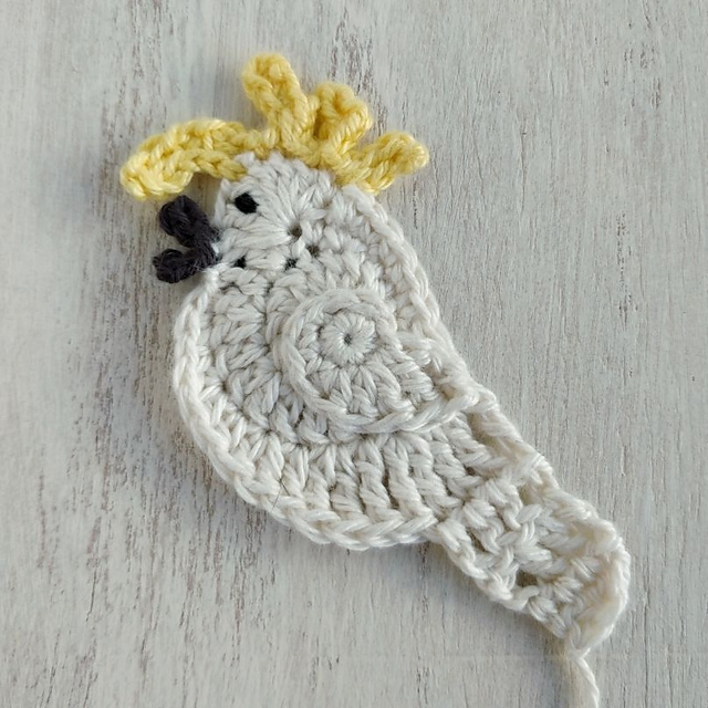 Harry the applique cockatoo