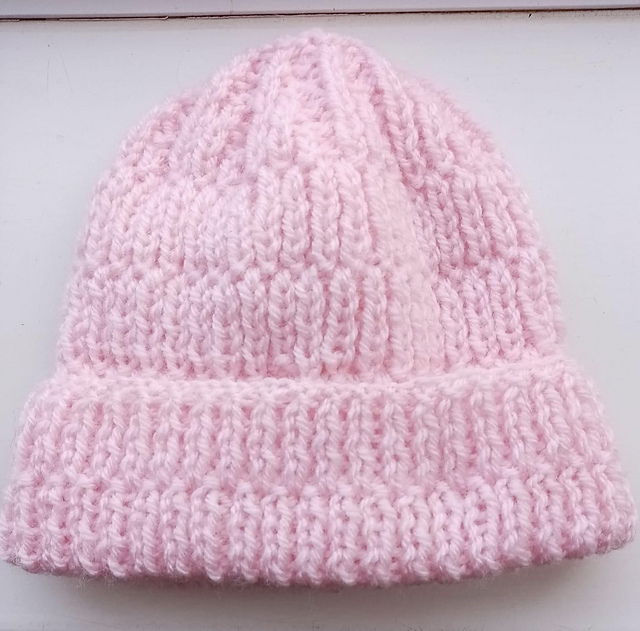 Mixed rib toddler hat