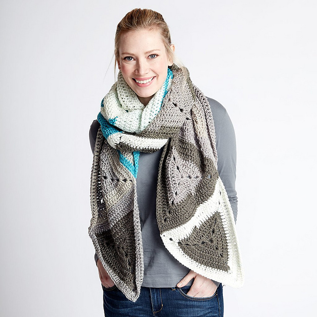 Tri Me Crochet Scarf