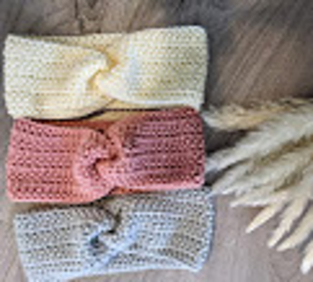 Herringbone cosy ear warmer