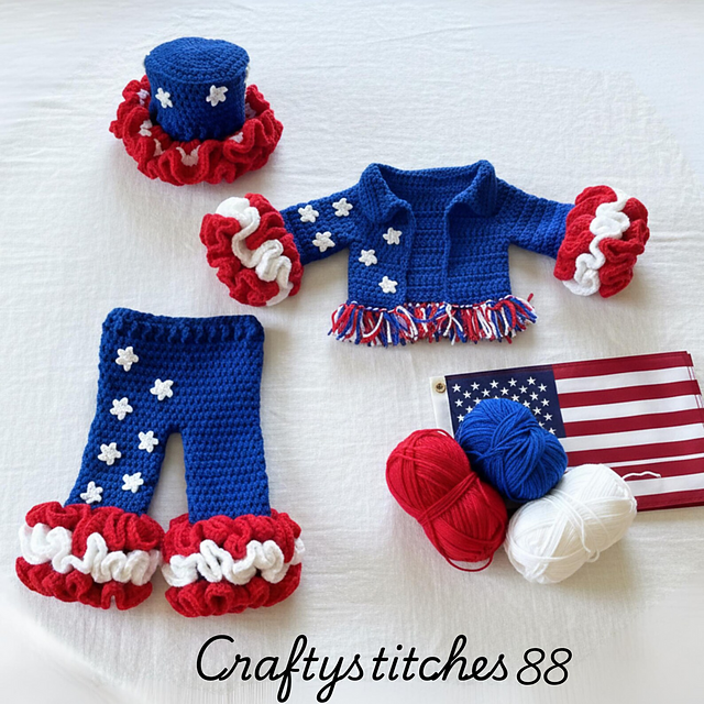 Baby Ruffled 4th Of July Set