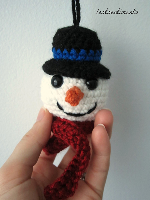 Snowman Amigurumi Ornament