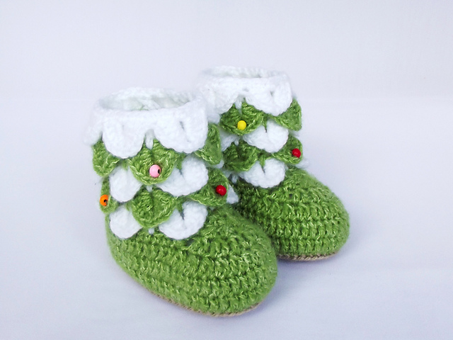 Christmas Tree Booties