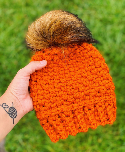Faux Knit Basket Beanie