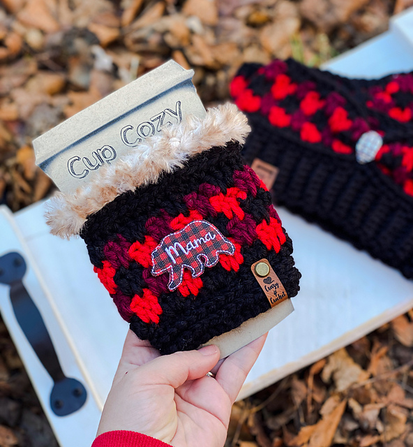 Easy Peasy Plaid Cup Cozy