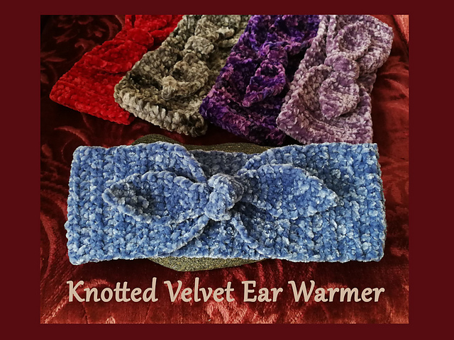 Knotted Velvet Ear Warmer