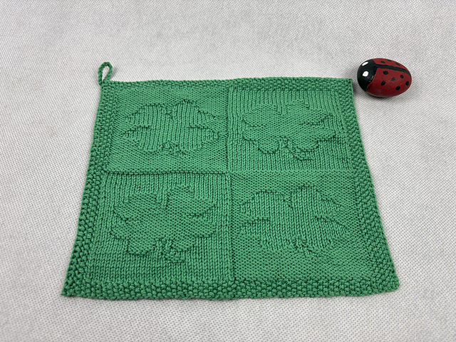Washcloth Cloverleaves - Luck