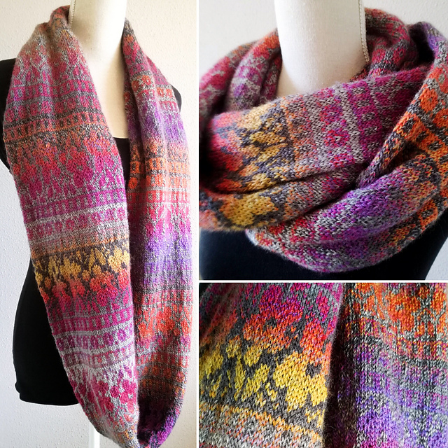 Fair Isle Flower Power Scarf