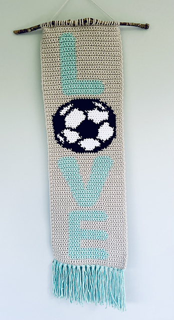 Love Soccer Wall Hanging