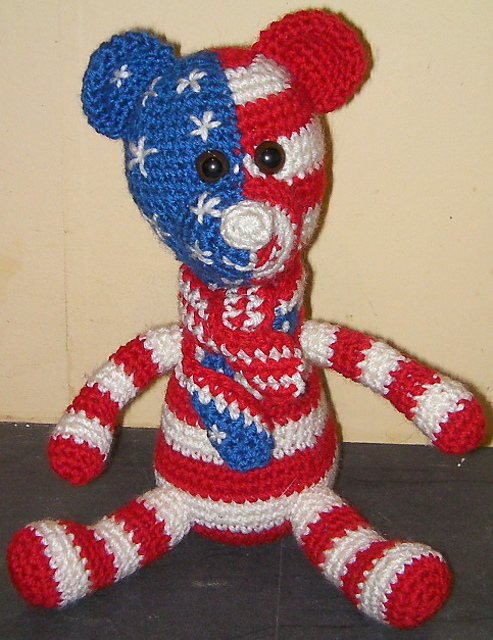 American flag teddybear