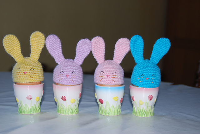 Egg cosies bunnies