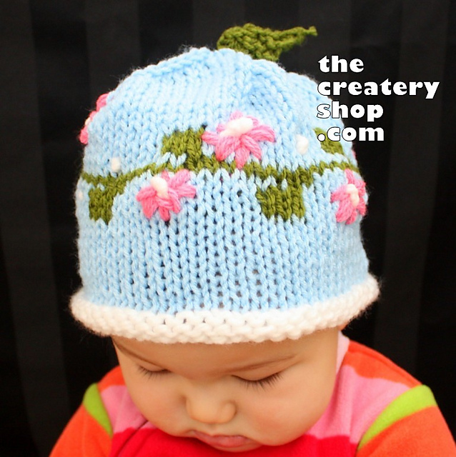 Spring Flowers Baby Hat