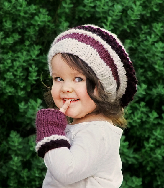 The Slouchy Beret & Fingerless Mittens Set